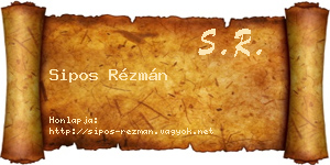 Sipos Rézmán névjegykártya