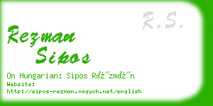 rezman sipos business card
